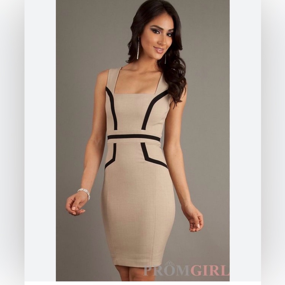 Vintage XOXO tan sheath dress